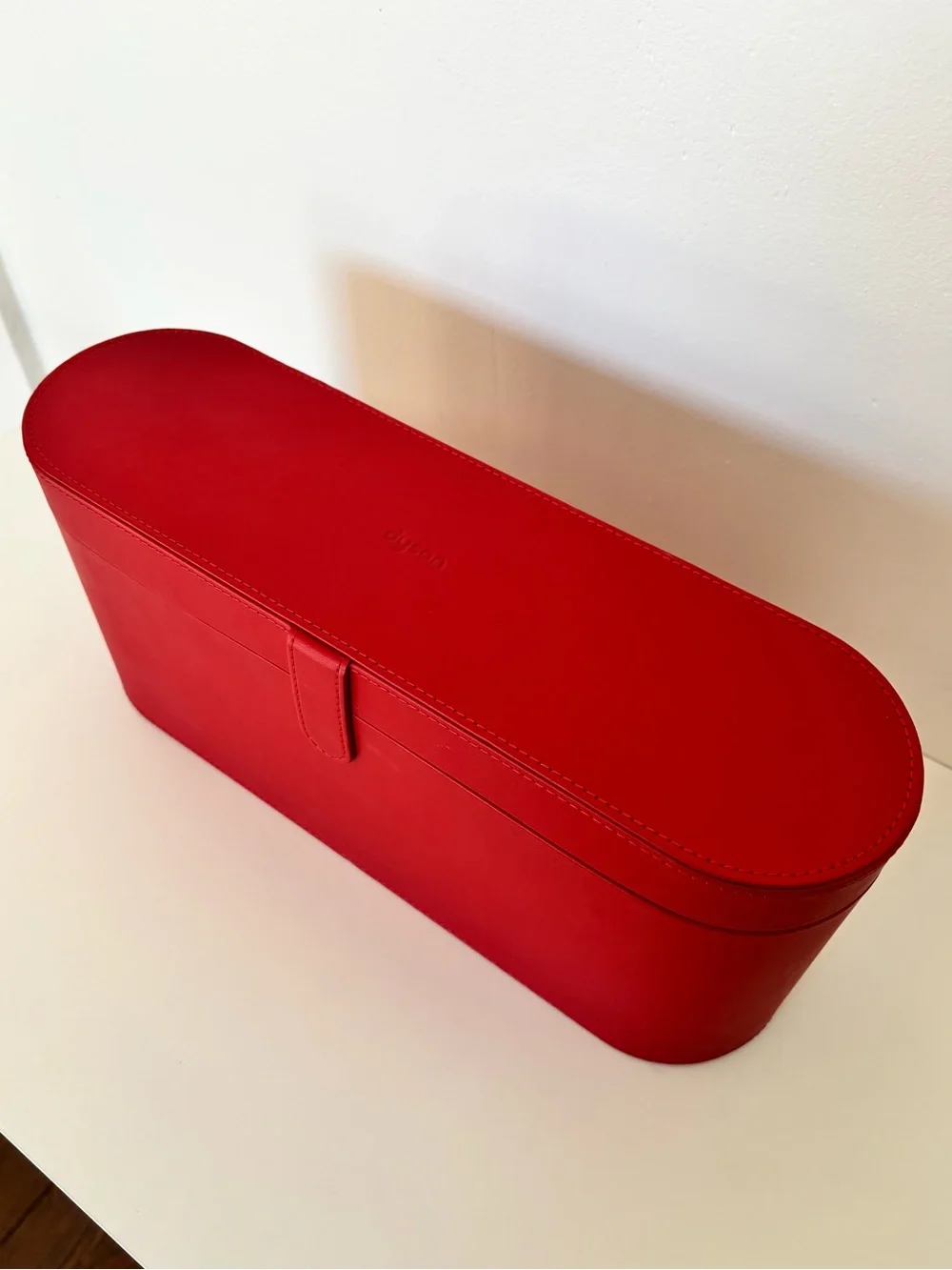 Dyson Airwrap Styler Leather Large Storage Hard Box Red - Case Only